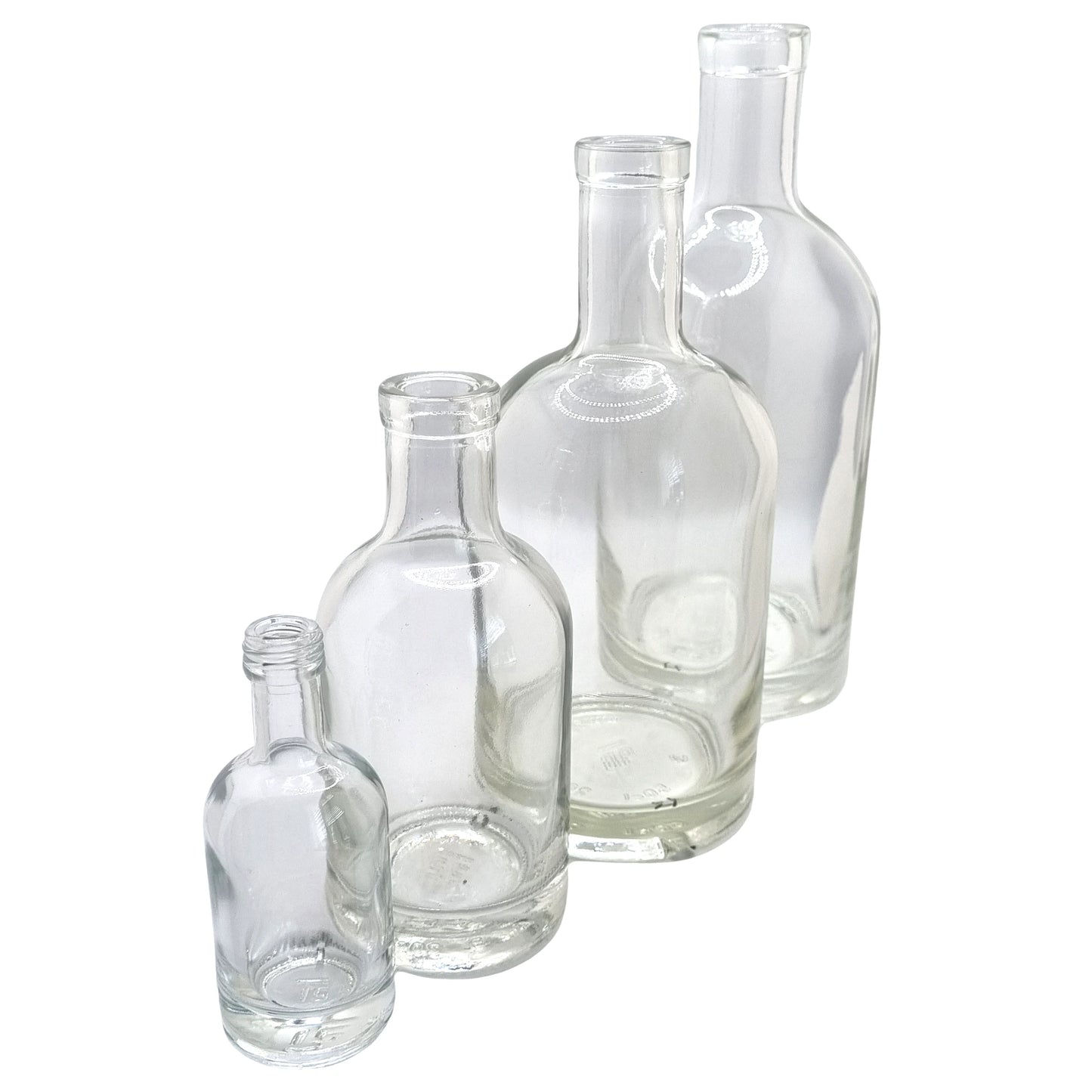 700ml Hermes Clear Round Glass Bottle