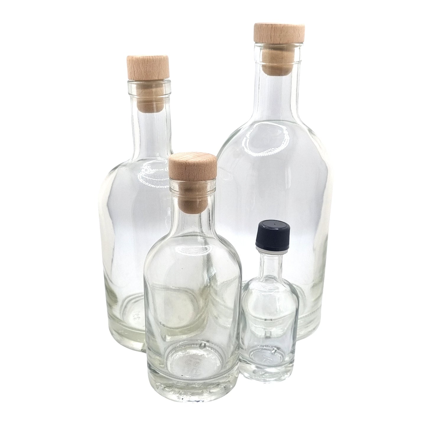 700ml Hermes Clear Round Glass Bottle