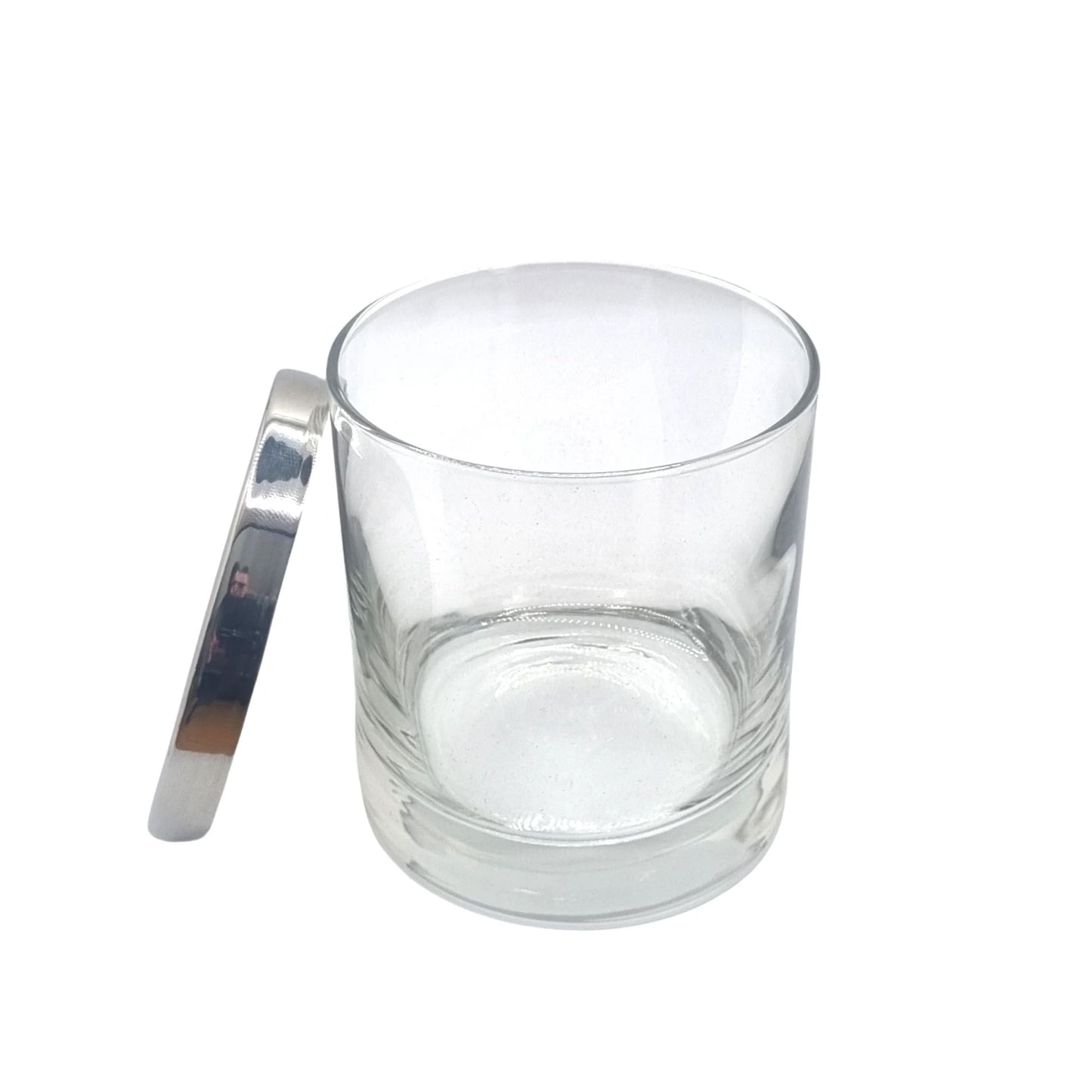 38cl Island Clear Round Candle Glass