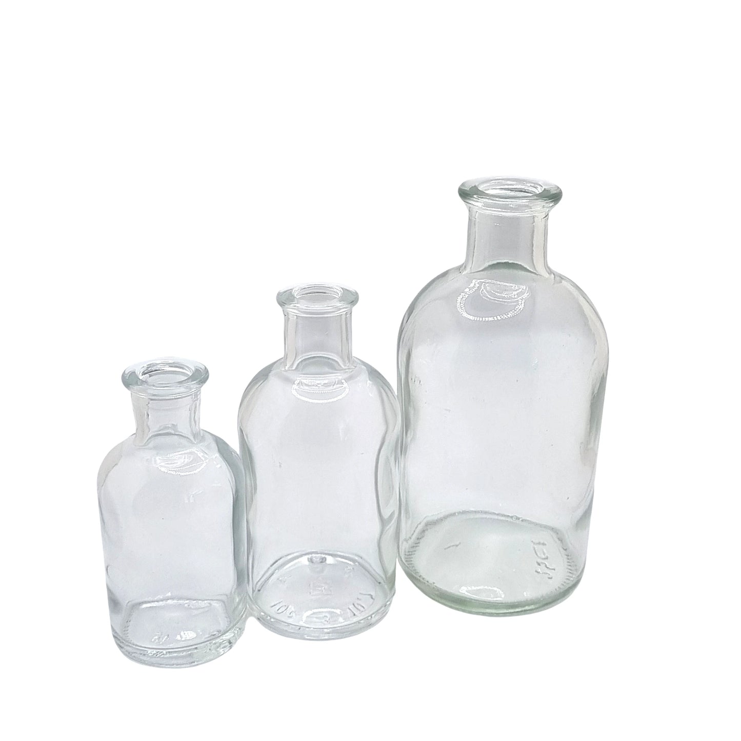 100ml Vecchia Clear Round Glass Bottle