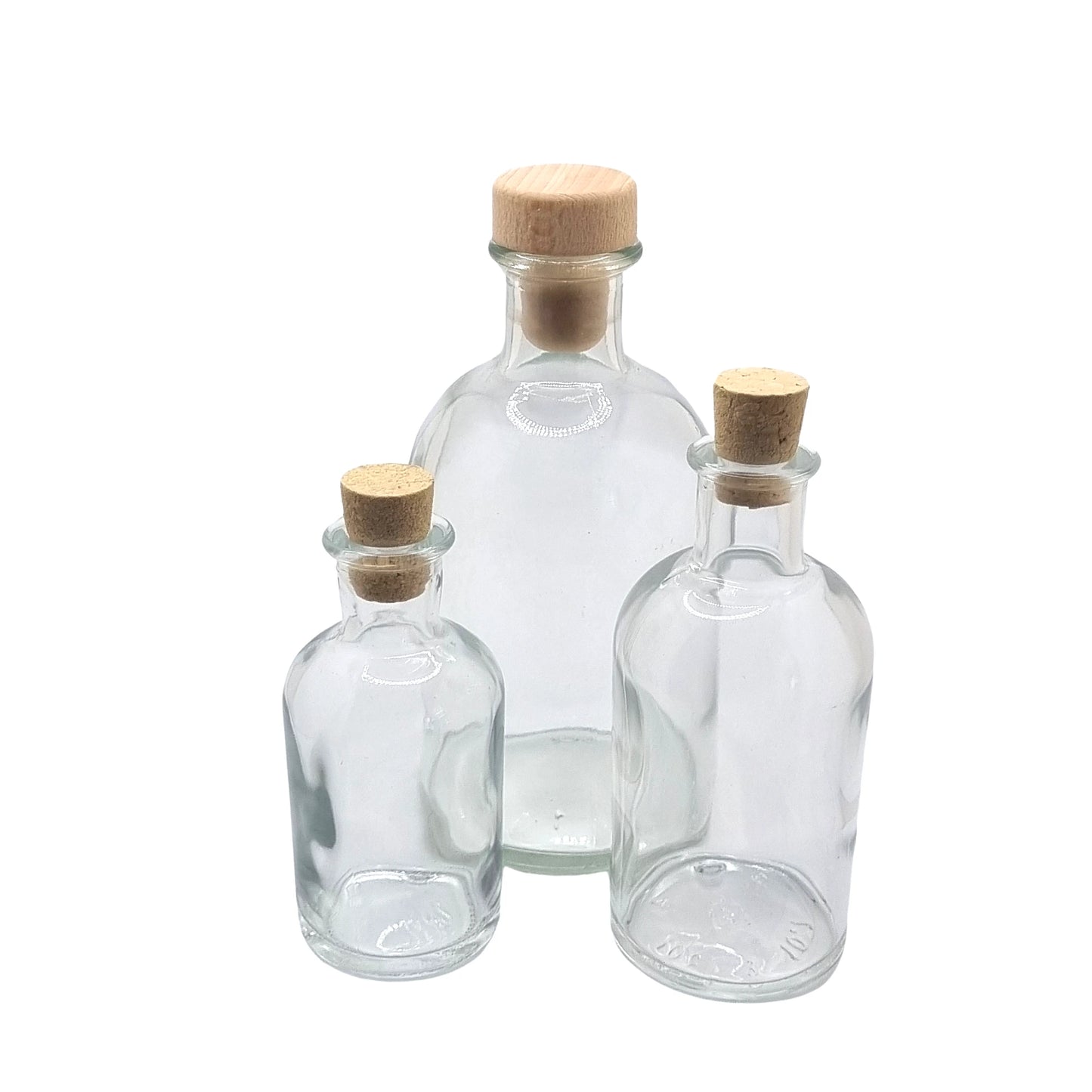 100ml Vecchia Clear Round Glass Bottle