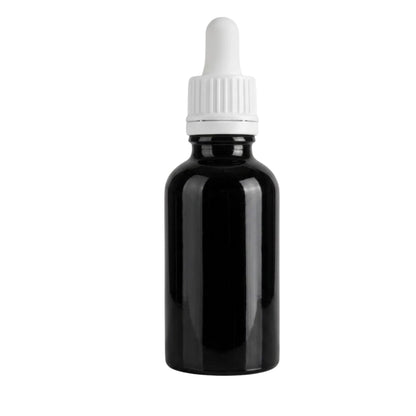 100ml Black Round Glass Dropper Bottle