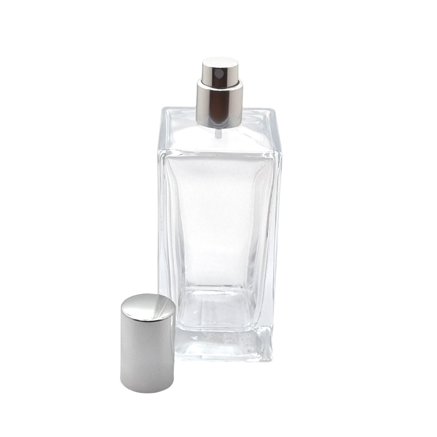 100ml Clayton Clear Square Glass Bottle