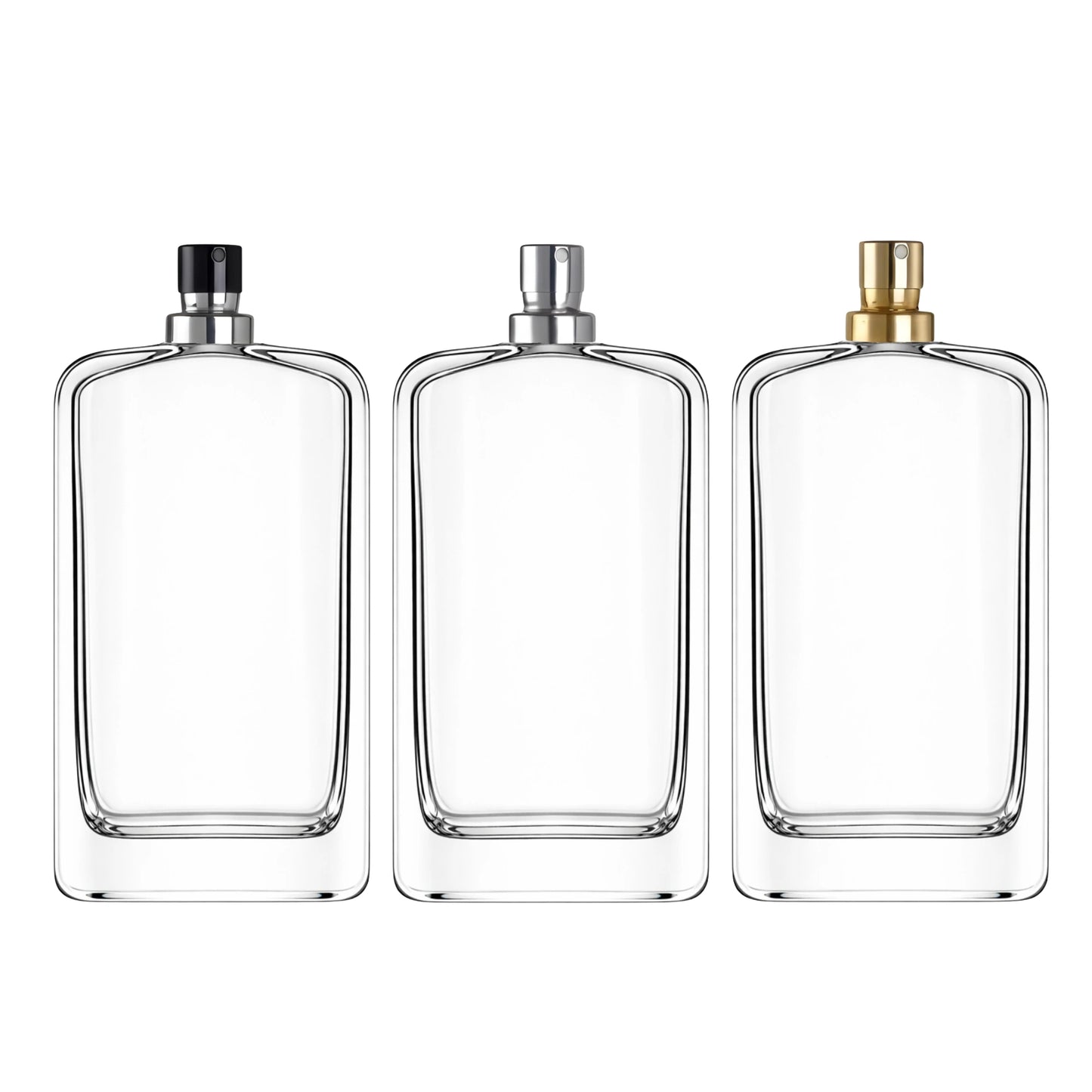 100ml Dali Clear Rectangle Glass Bottle