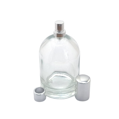 100ml Bazille Clear Round Glass Bottle
