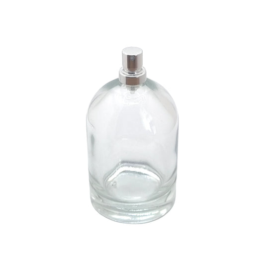100ml Bazille Clear Round Glass Bottle