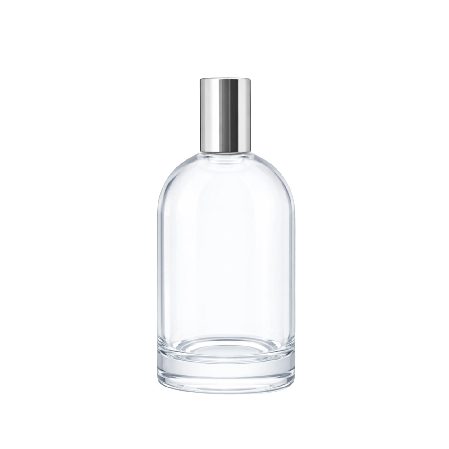 50ml Bazille glass bottle with silver over cap