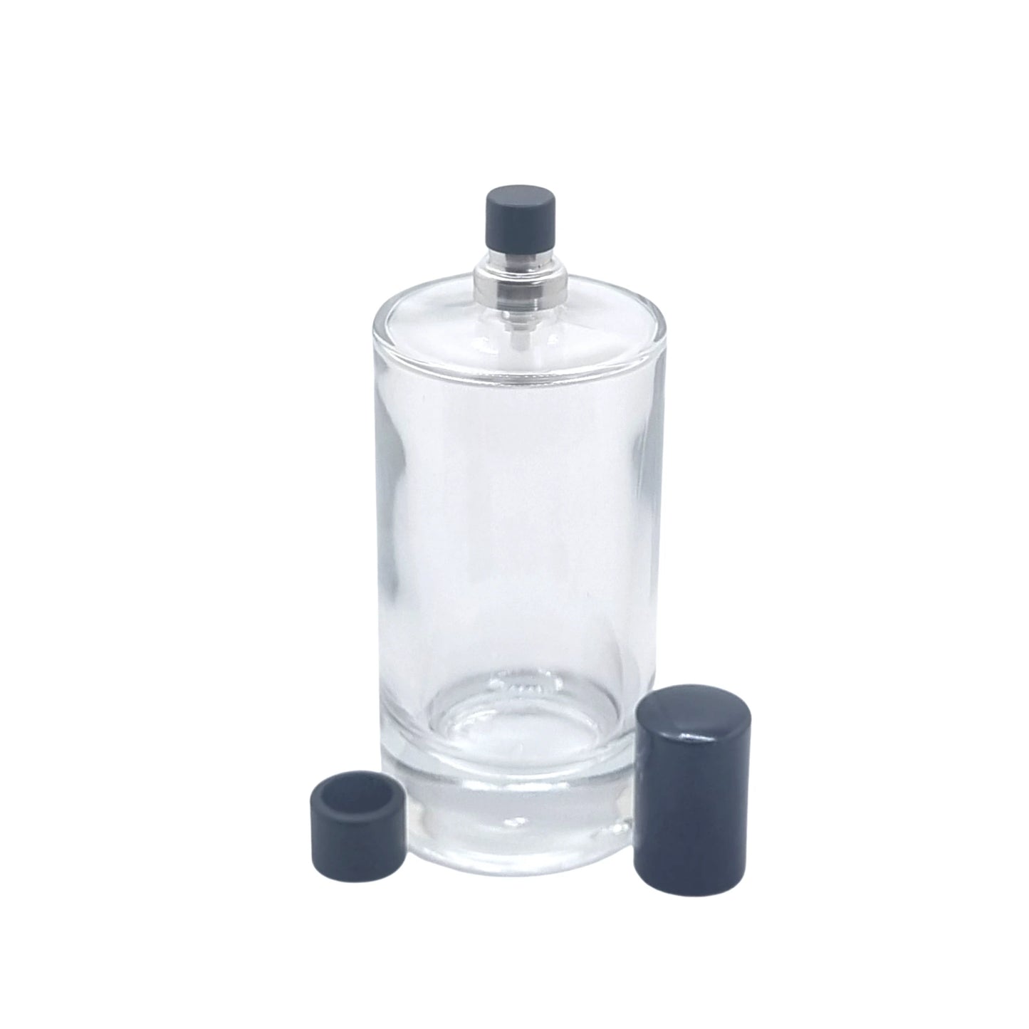 100ml Charlotte Clear Round Glass Bottle