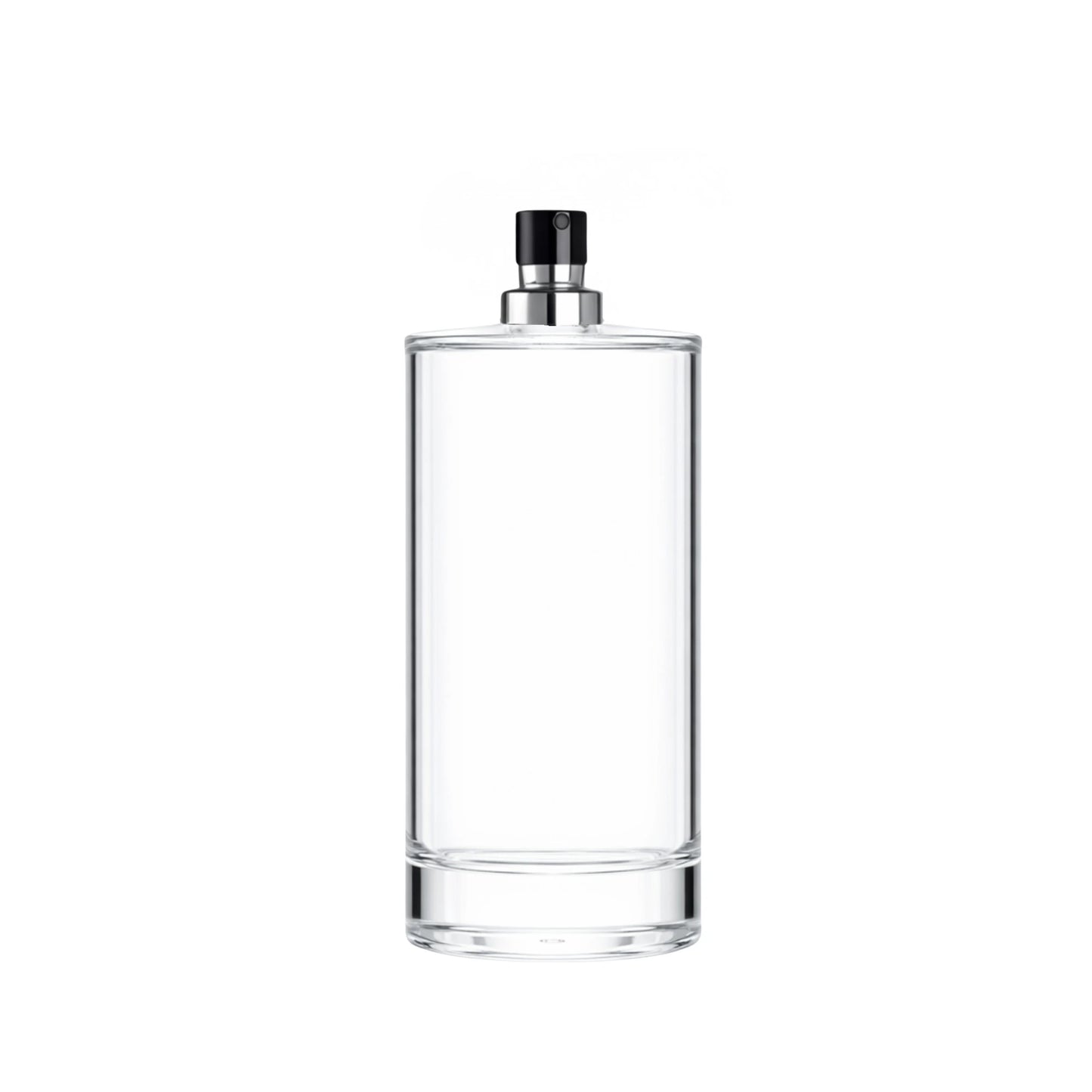 100ml Charlotte glass bottle with black atomiser