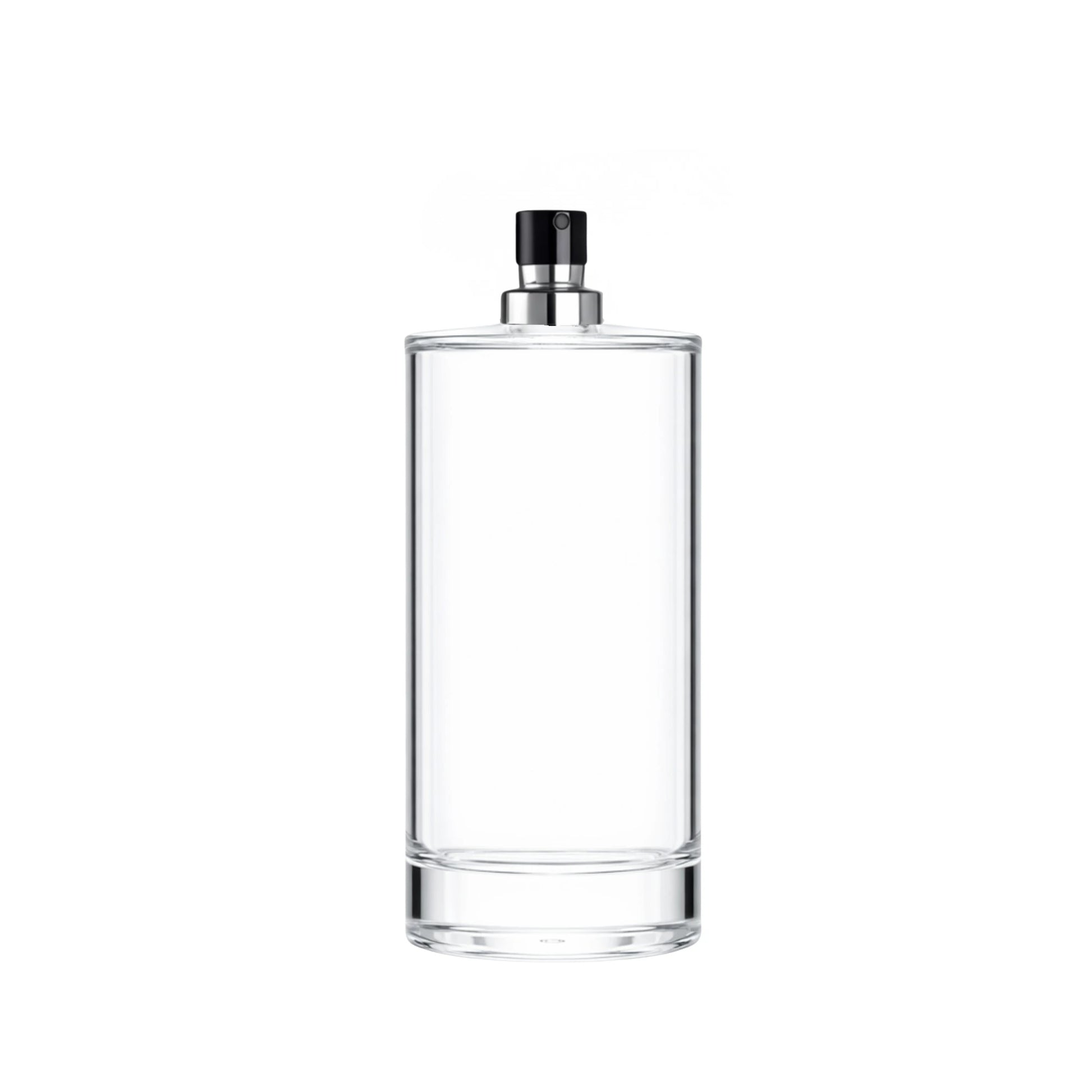 100ml Charlotte glass bottle with black atomiser