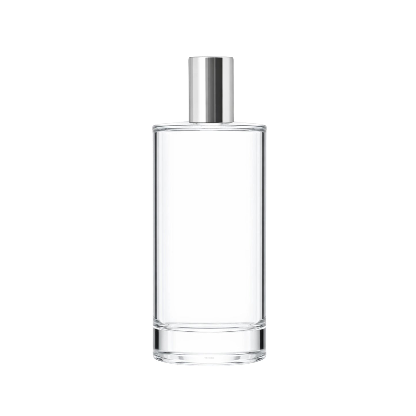 Charlotte glass bottle with silver cap