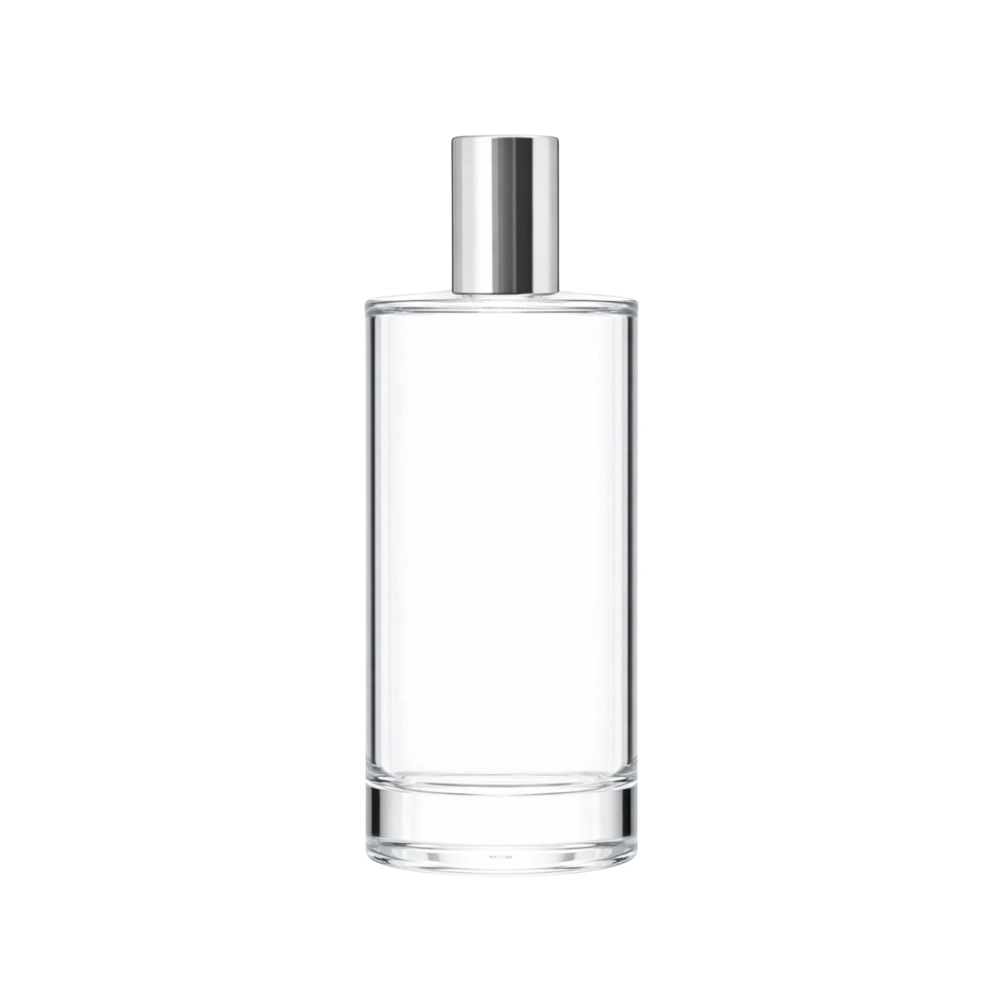 Charlotte glass bottle with silver cap