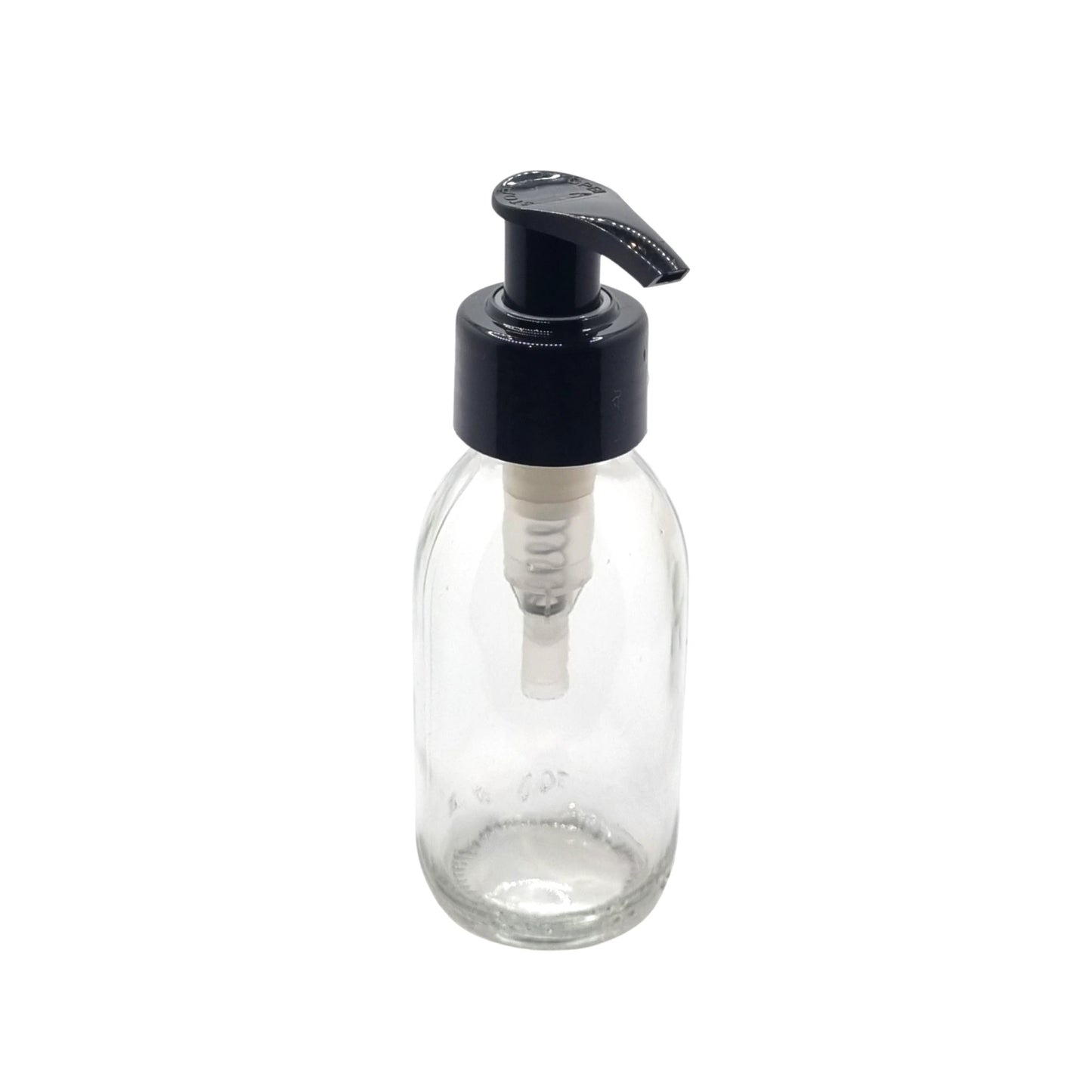 100ml Alpha/Sirop Clear Round Glass Bottle