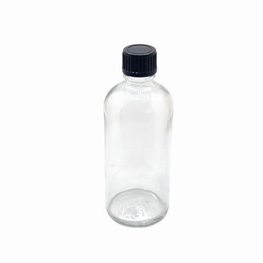 100ml Dropper Clear Round Glass Bottle