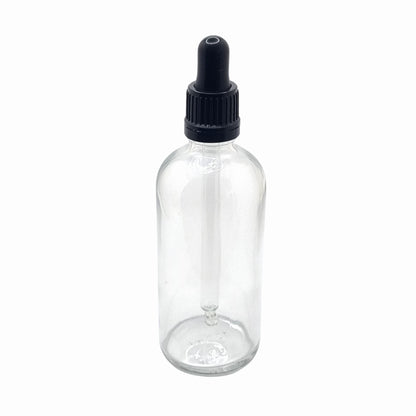 100ml Dropper Clear Round Glass Bottle