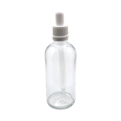 100ml Dropper Clear Round Glass Bottle