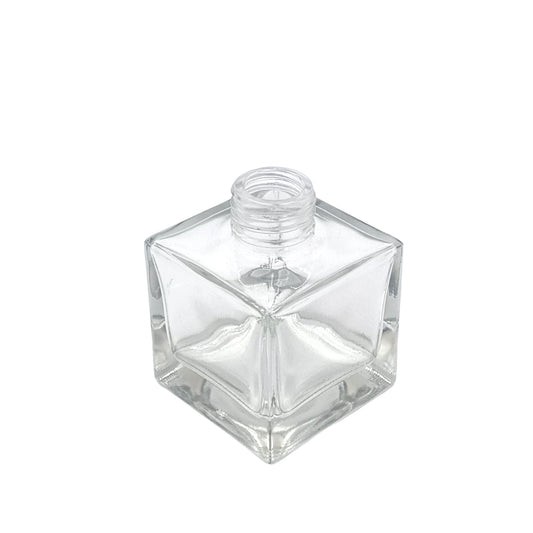 100ml Cube Clear Square Glass Diffuser Bottle