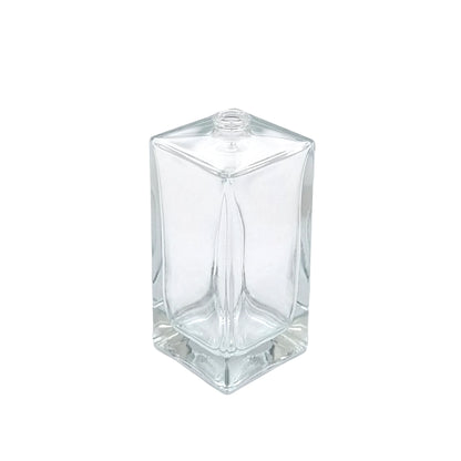 100ml Delacroix Clear Square Glass Bottle