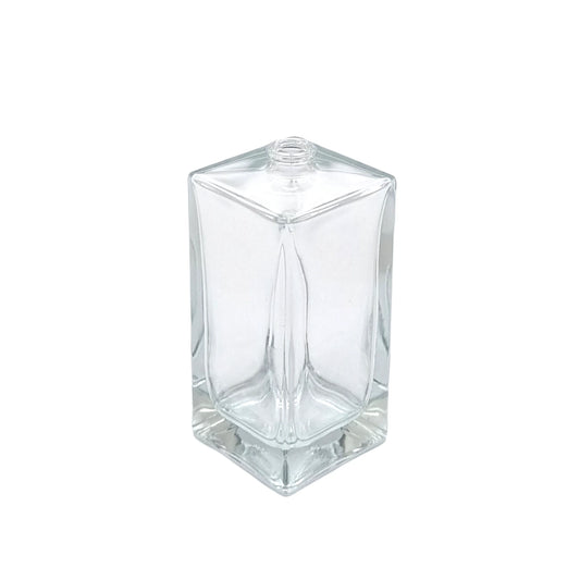100ml Delacroix Clear Square Glass Bottle