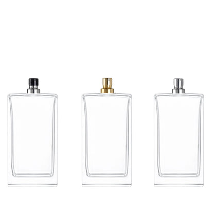 100ml Delacroix Clear Square Glass Bottle