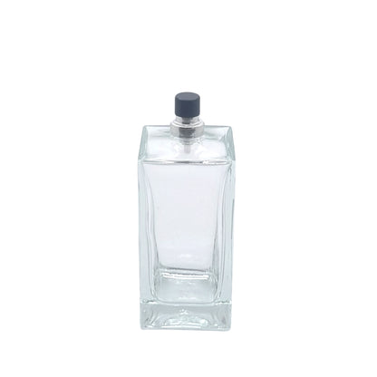 100ml Delacroix Clear Square Glass Bottle