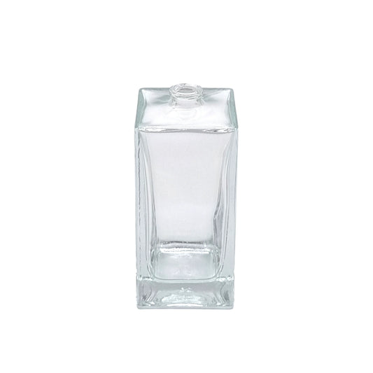 100ml Delacroix Clear Square Glass Bottle