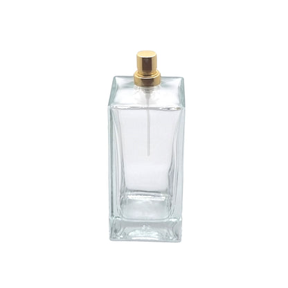 100ml Delacroix Clear Square Glass Bottle
