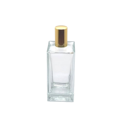 100ml Delacroix Clear Square Glass Bottle