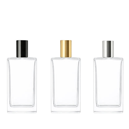 100ml Delacroix Clear Square Glass Bottle