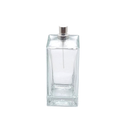 100ml Delacroix Clear Square Glass Bottle