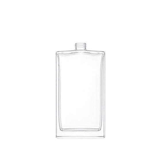 100ml Everest Clear Rectangle Glass Bottle - Screw Neck