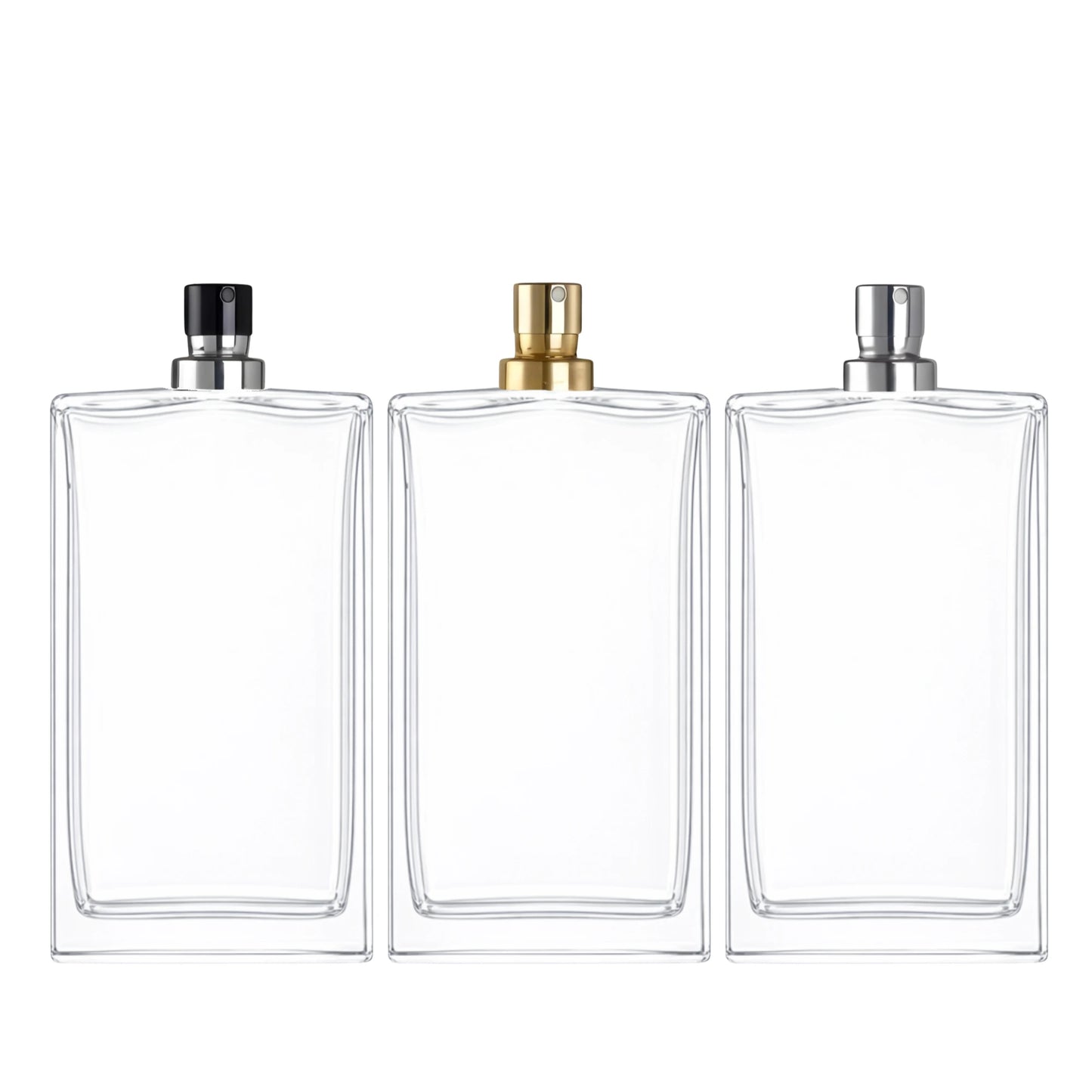 100ml Everest Clear Rectangle Glass Bottle