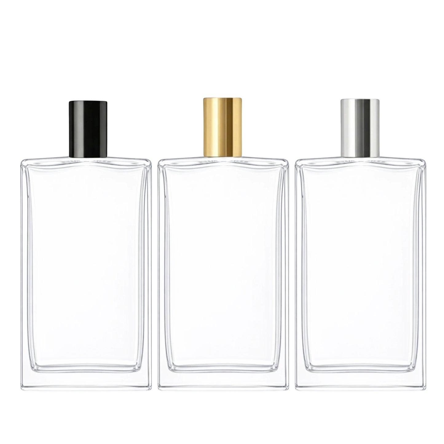 100ml Everest Clear Rectangle Glass Bottle
