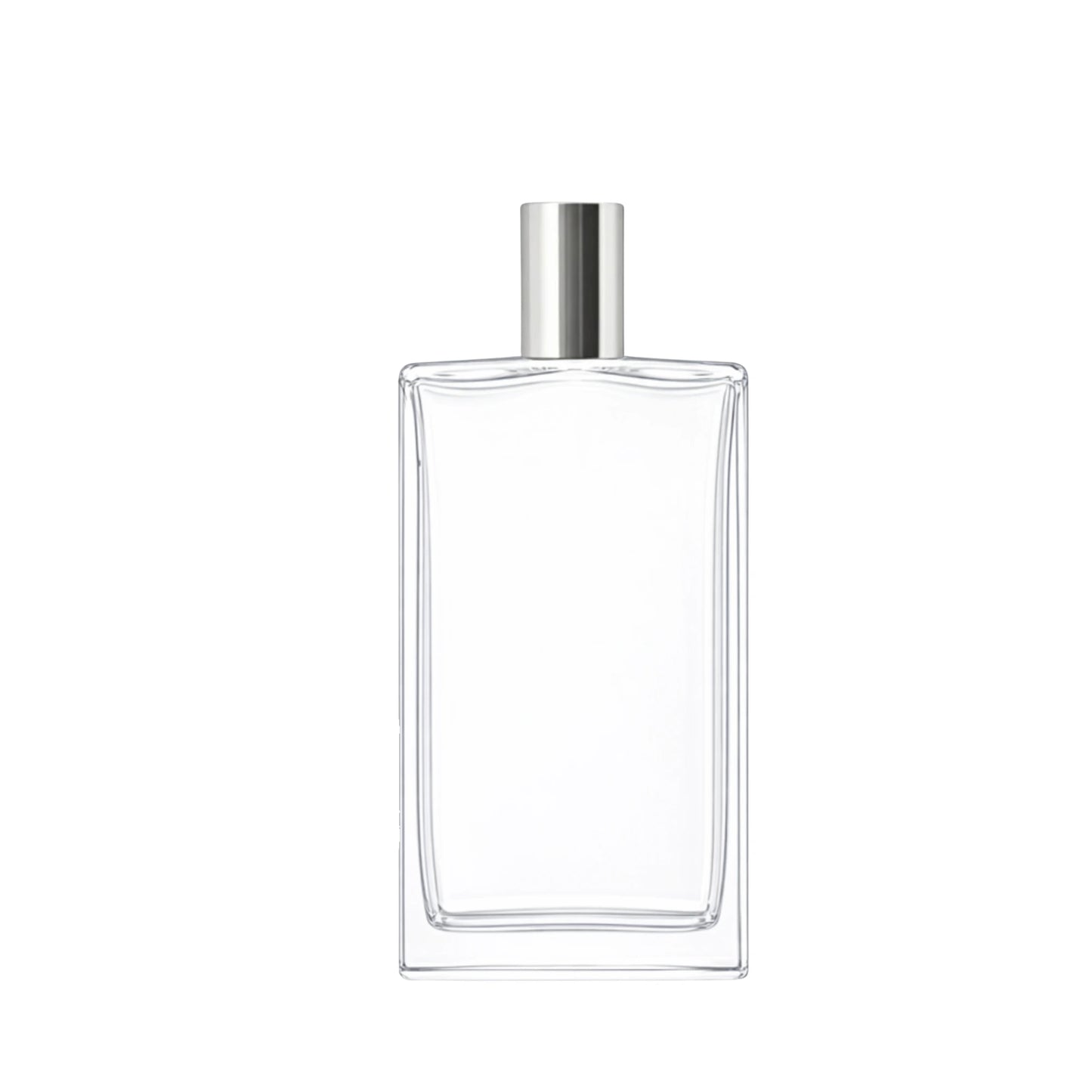 100ml Everest Clear Rectangle Glass Bottle - Screw Neck