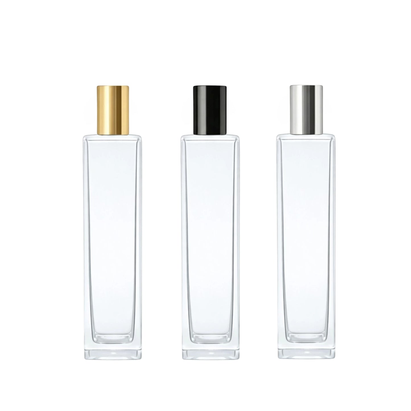 100ml Klee Clear Square Glass Bottle