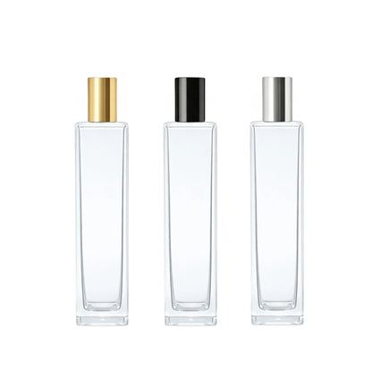 100ml Klee Clear Square Glass Bottle
