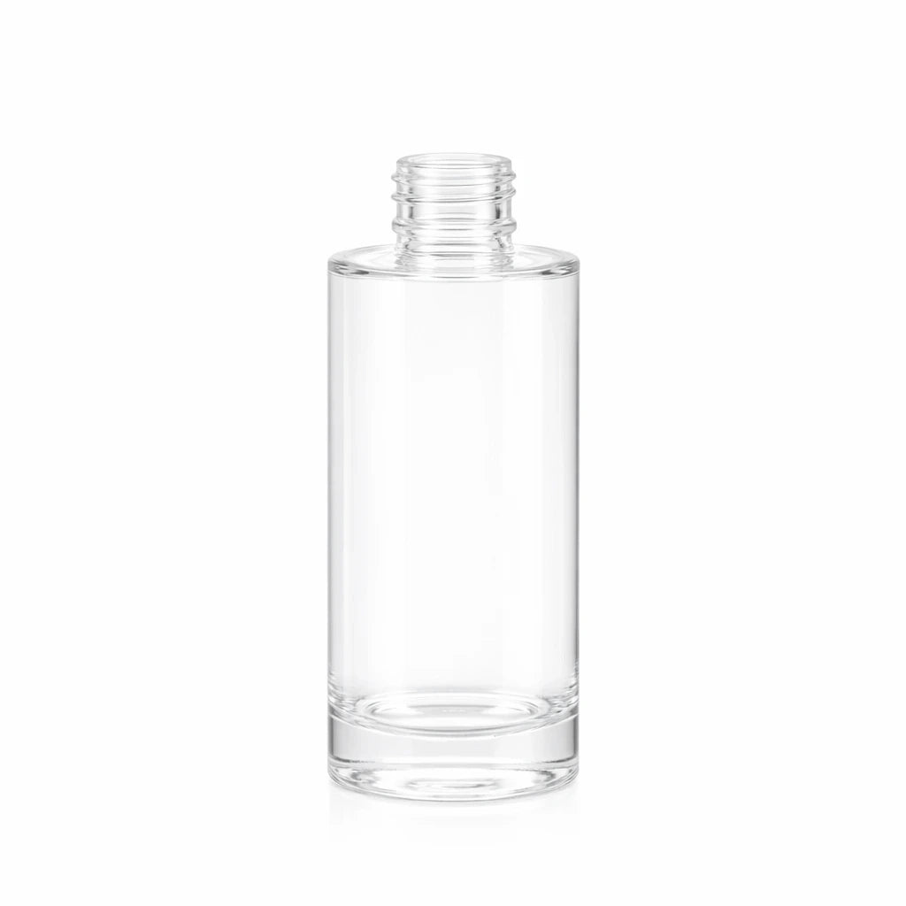 100ml Tall Lotus Clear Round Glass Diffuser Bottle