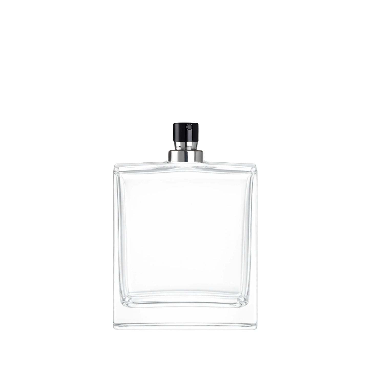 100ml Picasso Clear Square Glass Bottle
