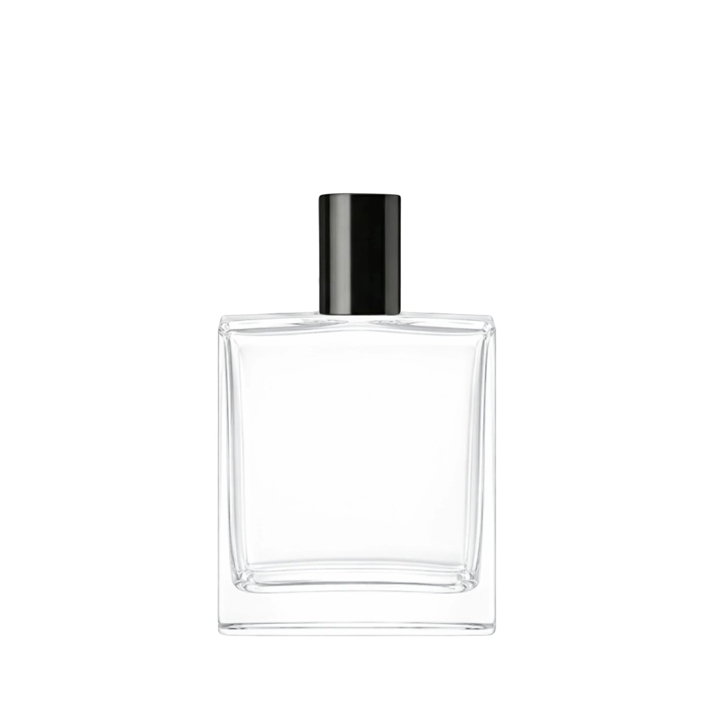 100ml Picasso Clear Square Glass Bottle