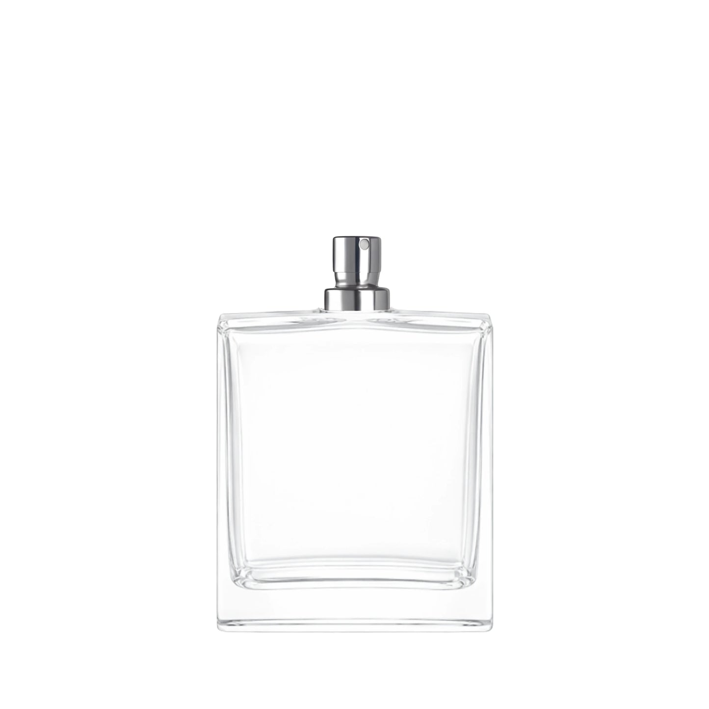 100ml Picasso Clear Square Glass Bottle