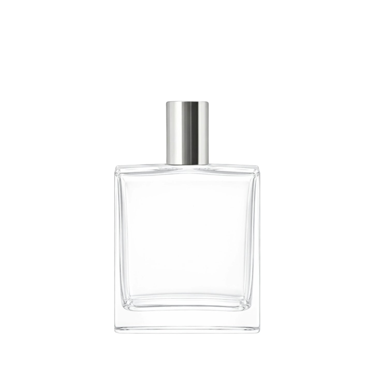 100ml Picasso Clear Square Glass Bottle
