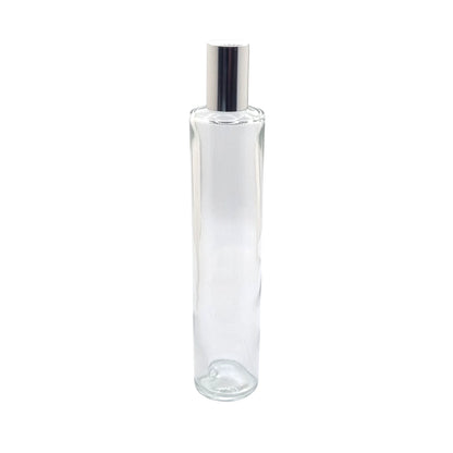 100ml Tall Cuban Clear Round Glass Bottle