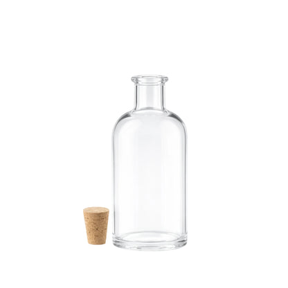 100ml Vecchia Clear Round Glass Bottle