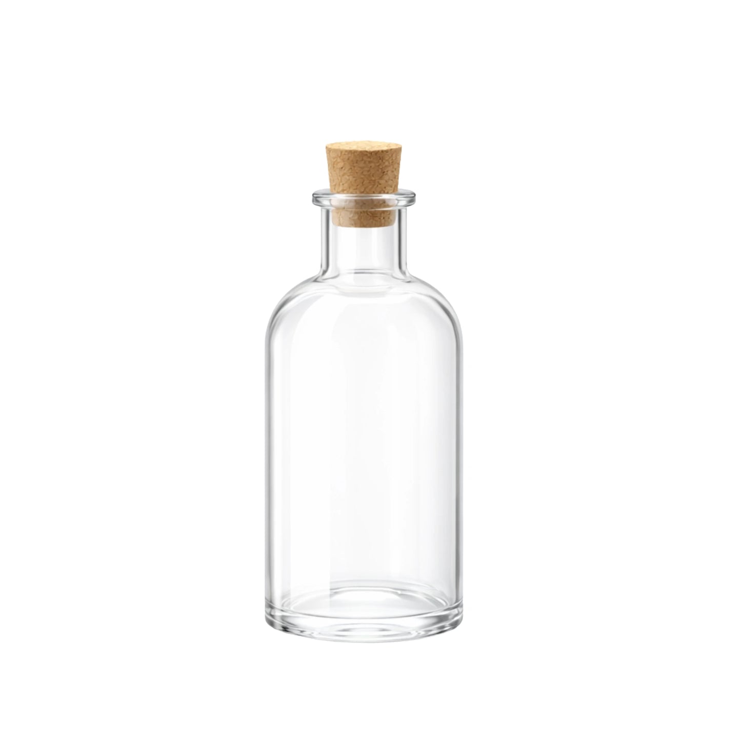 100ml Vecchia Clear Round Glass Bottle