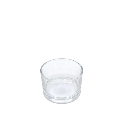 10cl Travel Clear Round Candle Glass