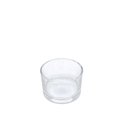 10cl Travel Clear Round Candle Glass