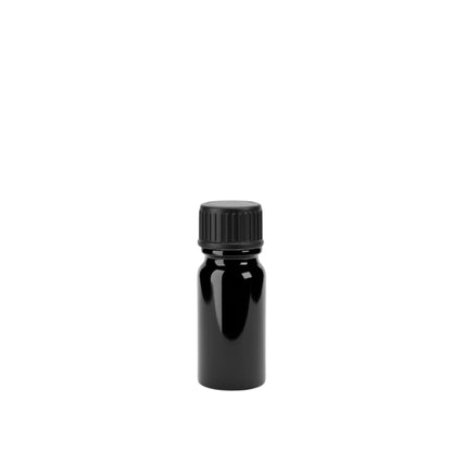 10ml Black Round Glass Dropper Bottle