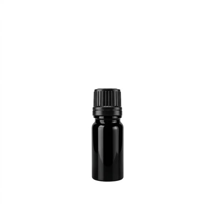 10ml Black Round Glass Dropper Bottle