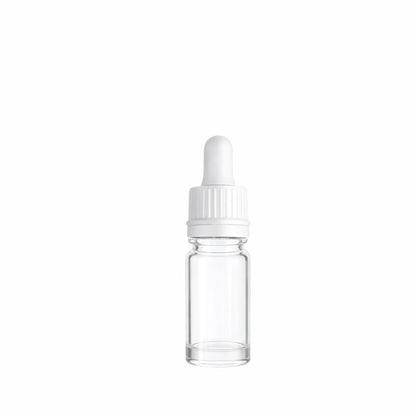 10ml Dropper Clear Round Glass Bottle