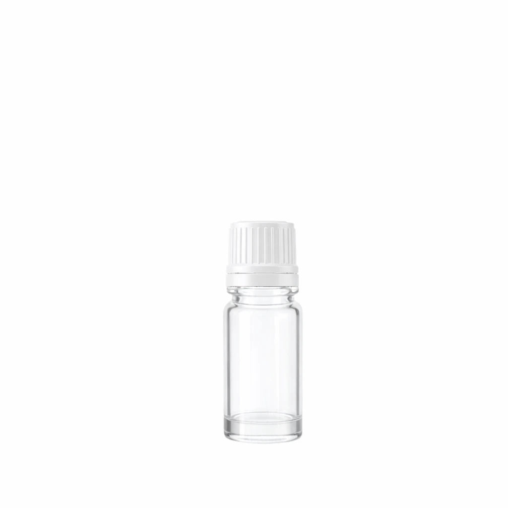 10ml Dropper Clear Round Glass Bottle